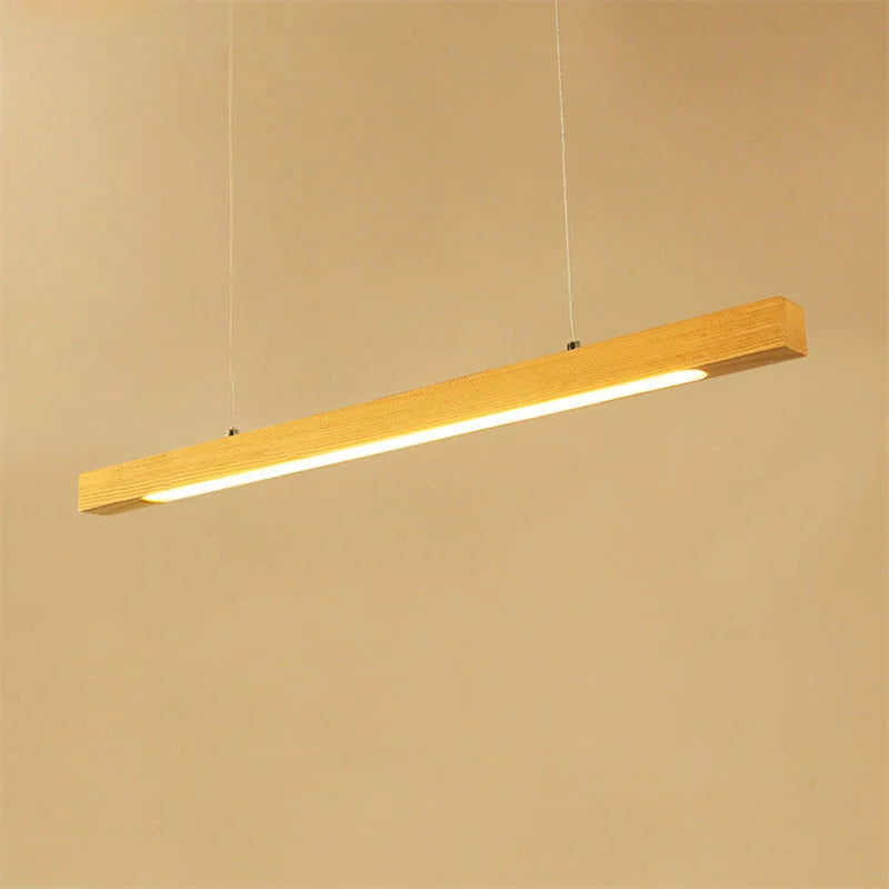 Suspension en bois au design moderne LED - vue 4 sur 8