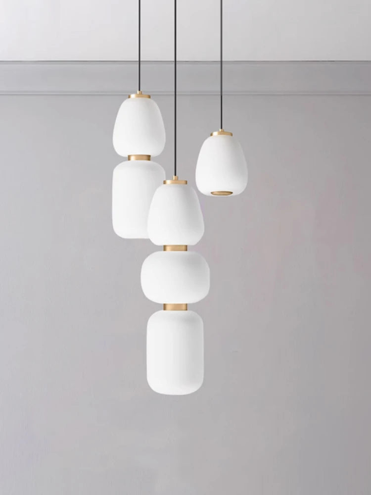 lustre led en verre design minimaliste artistique pour intérieur créatif - vue 5 sur 12