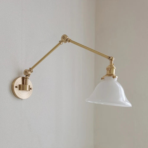 applique murale iwhd en cuivre rotative avec bras long pivotant - vue 9 sur 23