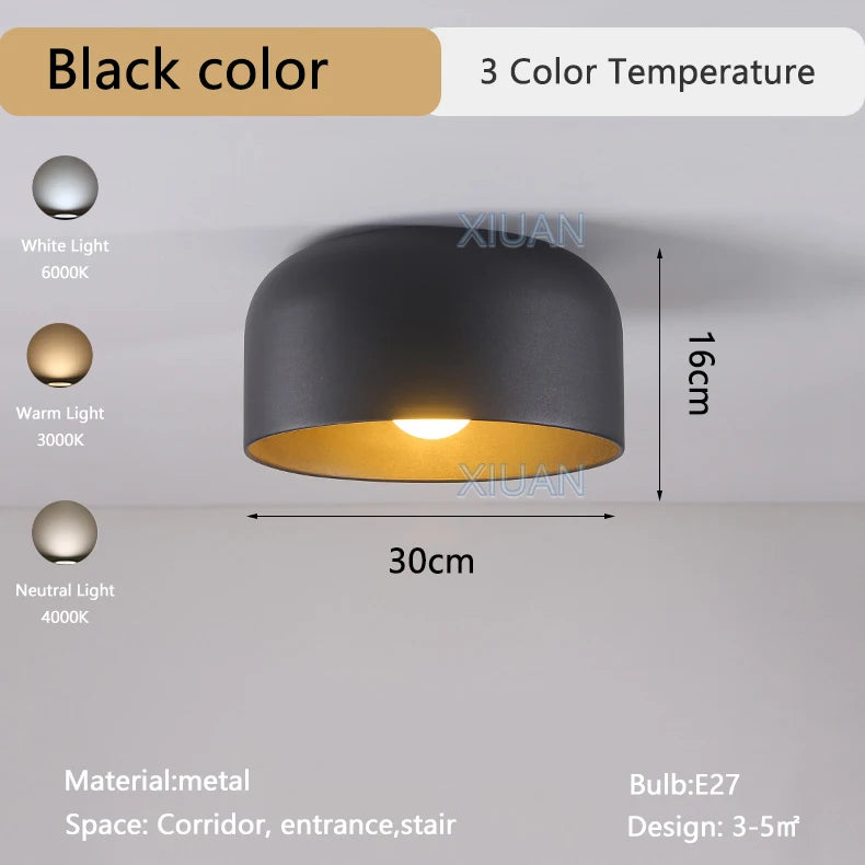 plafonnier led moderne en fer métal pour hôtel et allée - vue 8 sur 8