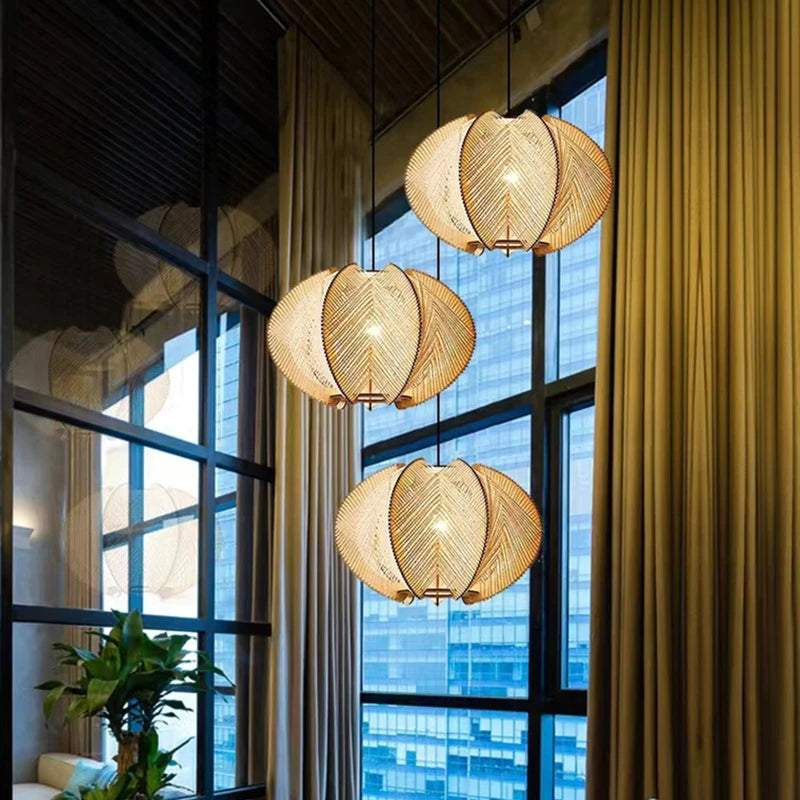 suspension en tissu bois pour magasin et hôtel - vue 5 sur 10