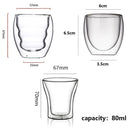 Ensemble tasses expresso verre double paroi 80ml
