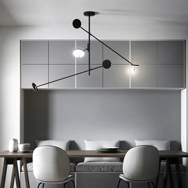 Plafonnier Led design nordique pour Tables basses de restaurant bureaux de chambre lampes suspendues noires luminaire de décoration de la maison