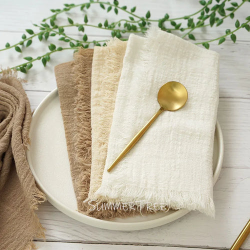Serviette de table gaze de coton style rustique
