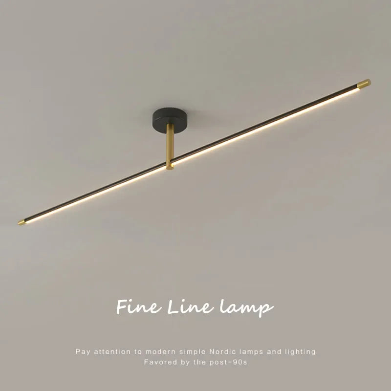 lustre moderne led pour allée murale miroir ligne décoration maison