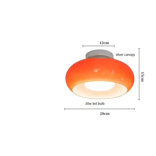 plafonnier moderne nordique en verre led iwhd - vue 14 sur 20