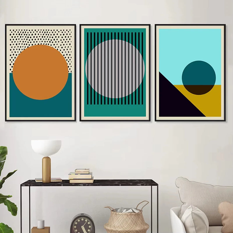 peintures abstraites géométriques modernes pour décoration intérieure