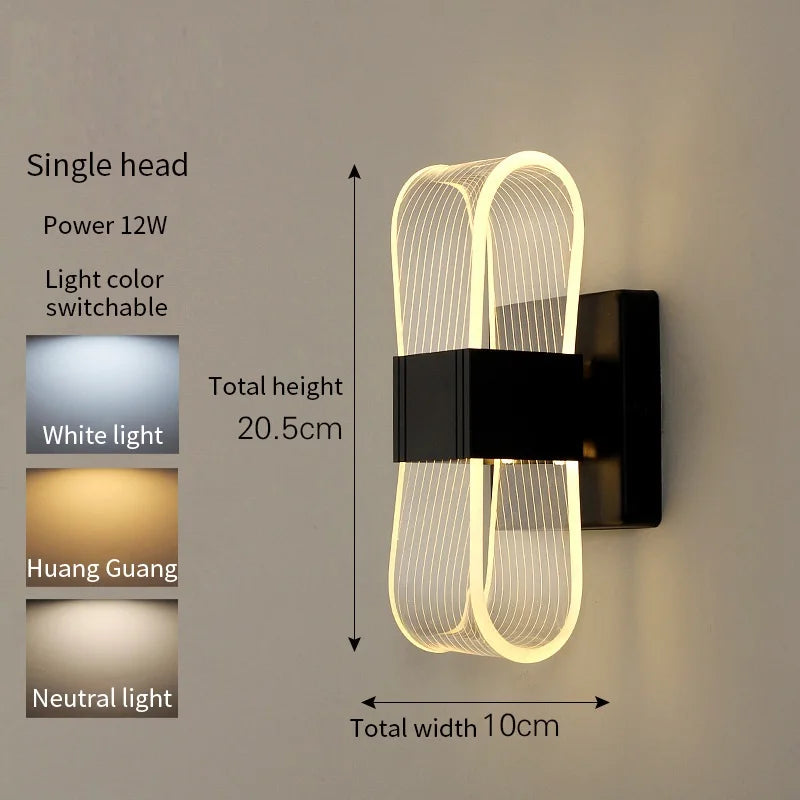 applique murale moderne en acrylique pour décoration intérieure à led - vue 20 sur 21