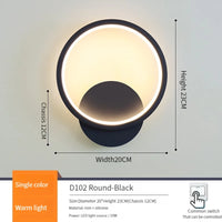 applique murale led en résine design nordique lune