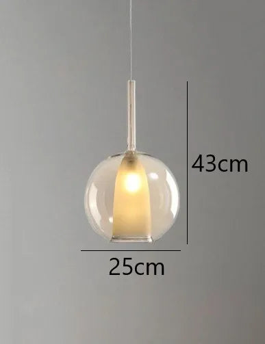 suspension en verre design nordique moderne pour éclairage décoratif - vue 9 sur 17