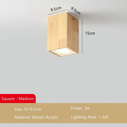 plafonnier led moderne en bois pour décoration intérieure - vue 12 sur 12