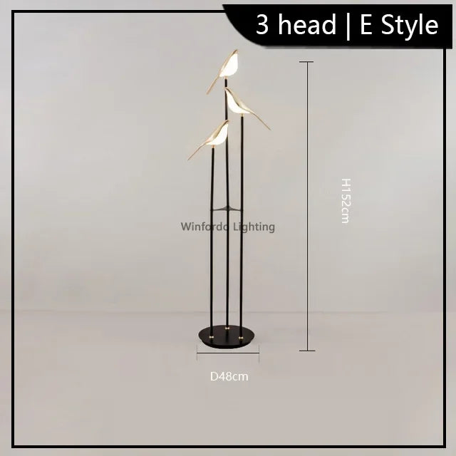 lustre led 	 art oiseau loft originalité décoration - vue 14 sur 18