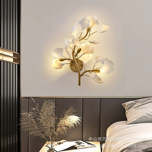 applique murale led en ginkgo pour hall et salon élégant - vue 5 sur 6