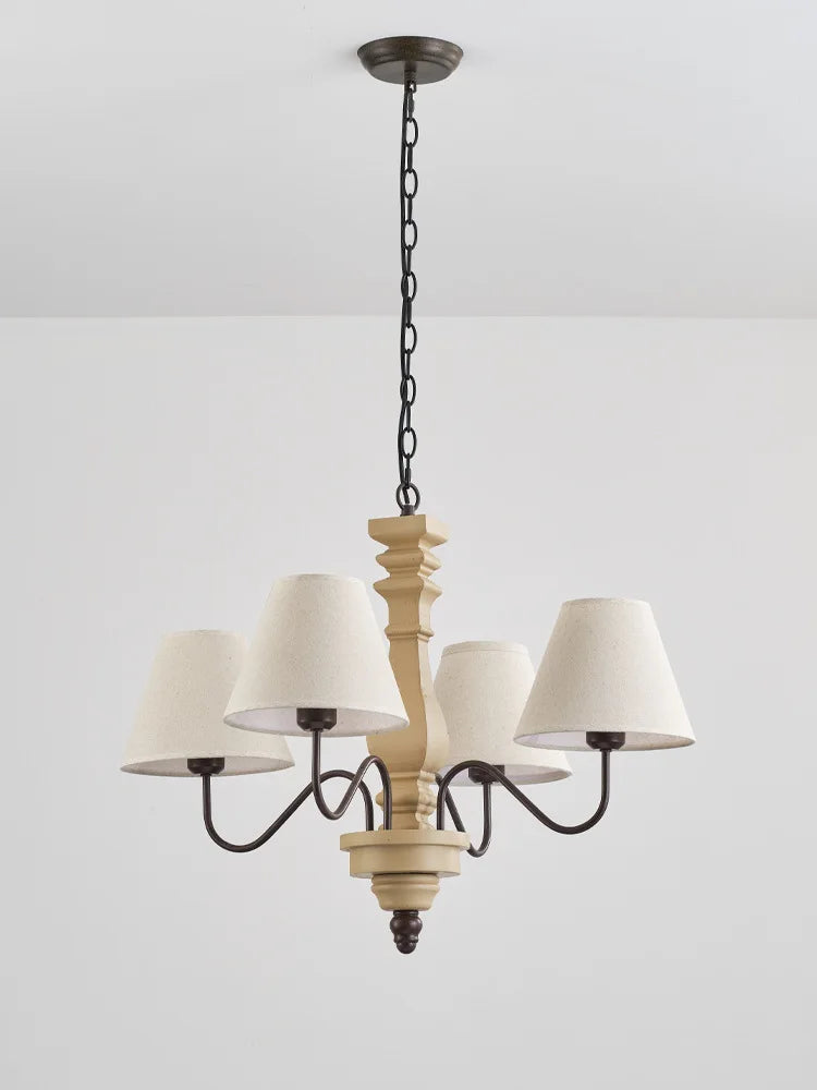 lustre rétro en bois pour un éclairage vintage élégant - vue 4 sur 7