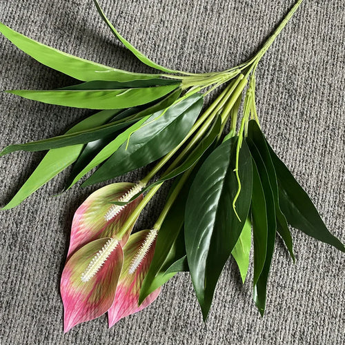 plantes artificielles tropicales monstera anthurium pour décoration intérieure - vue 10 sur 12