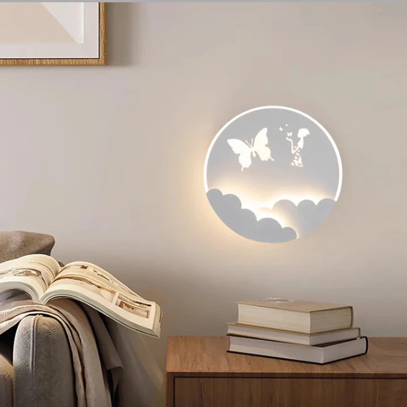 applique murale modernes en forme d'étoile nuage lune