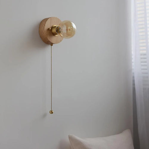 applique murale en bois style wabi sabi pour éclairage intérieur décoratif - vue 7 sur 10