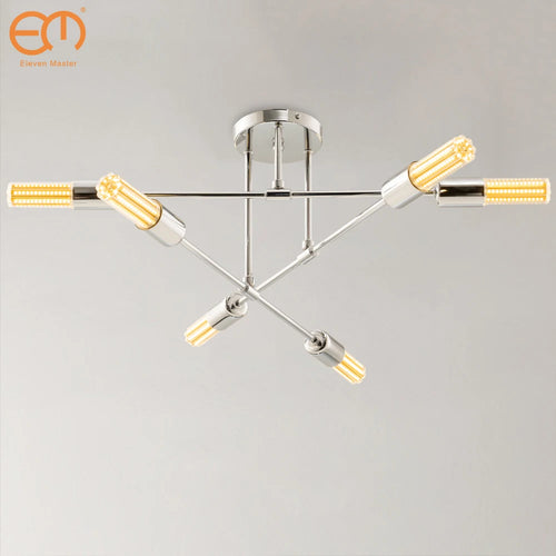 lustre moderne spoutnik semi encastré galvanoplastie style nordique - vue 2 sur 13