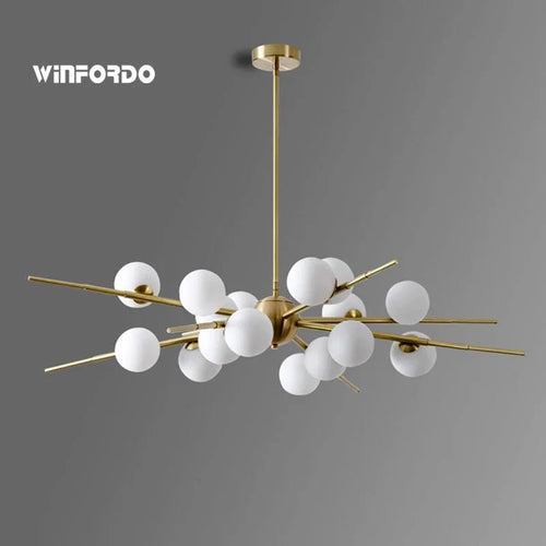 suspension LED en forme de boule de verre design moderne - vue 2 sur 10