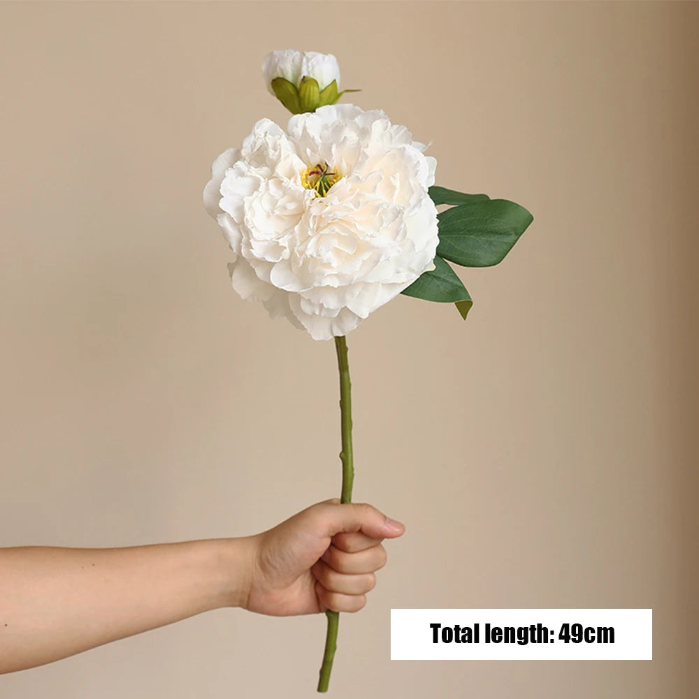 bouquet de pivoines artificielles en soie pour mariage et décoration intérieure - vue 11 sur 21