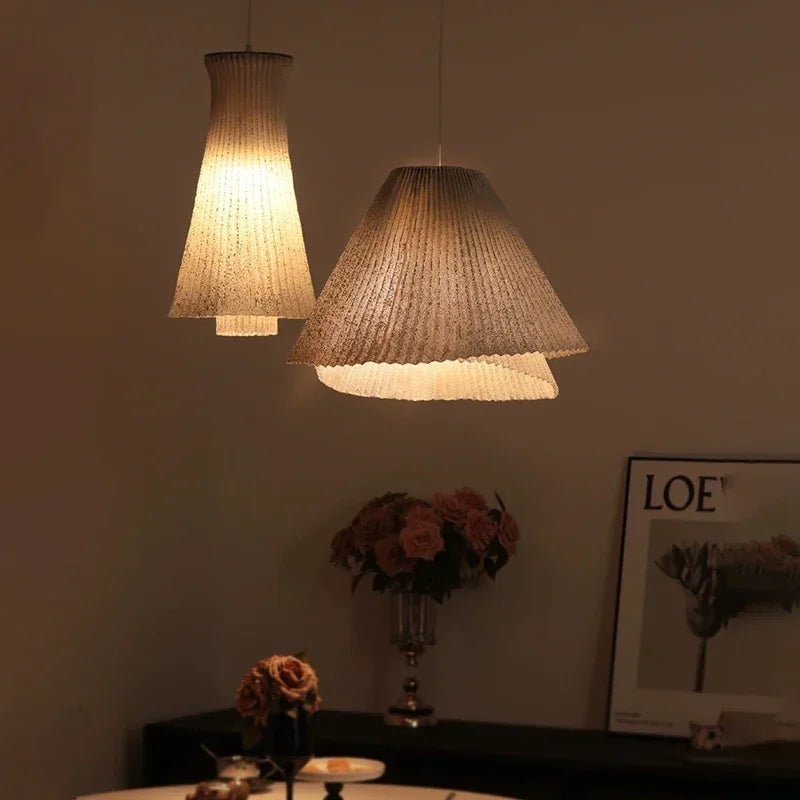 Nordique Wabi Sabi suspension LED lumières pour salon Restaurant Lustre salle à manger chambre Loft suspension lampe Lustre Luminaire - vue 5 sur 7