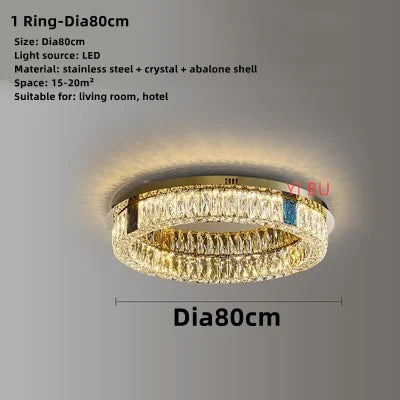 plafonnier led rond design nordique en acier inoxydable 	 modèle - vue 12 sur 12