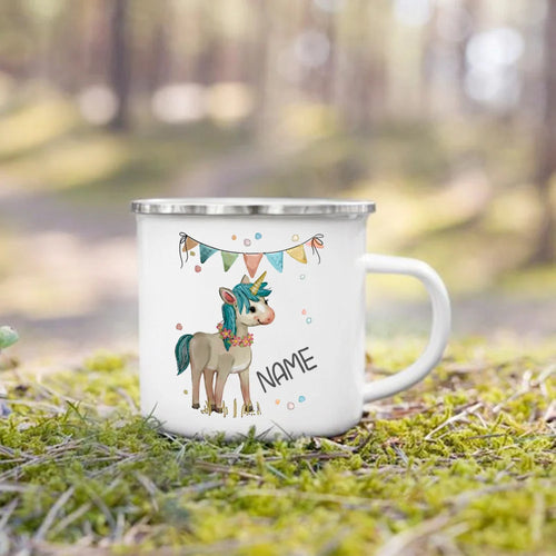 Mug enfant personnalisé animal cartoon avec prénom