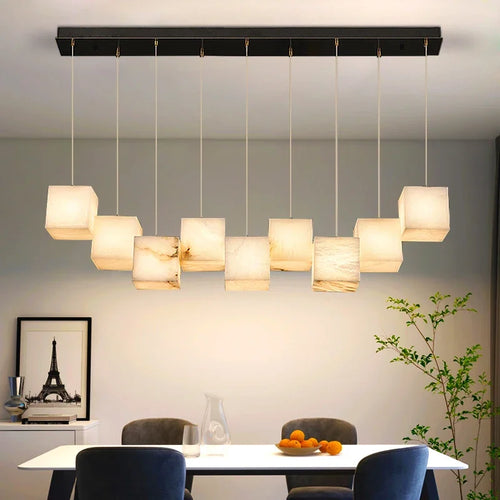 lustre en marbre espagnol style chinois minimaliste pour intérieur élégant - vue 3 sur 15