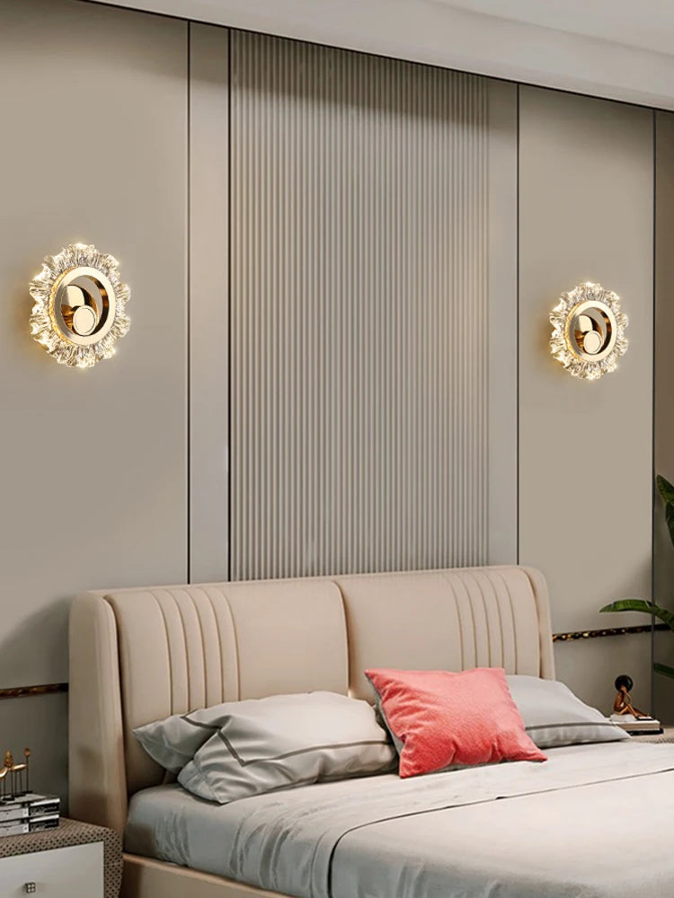 applique murale led tournesol design intérieur moderne minimaliste - vue 3 sur 7