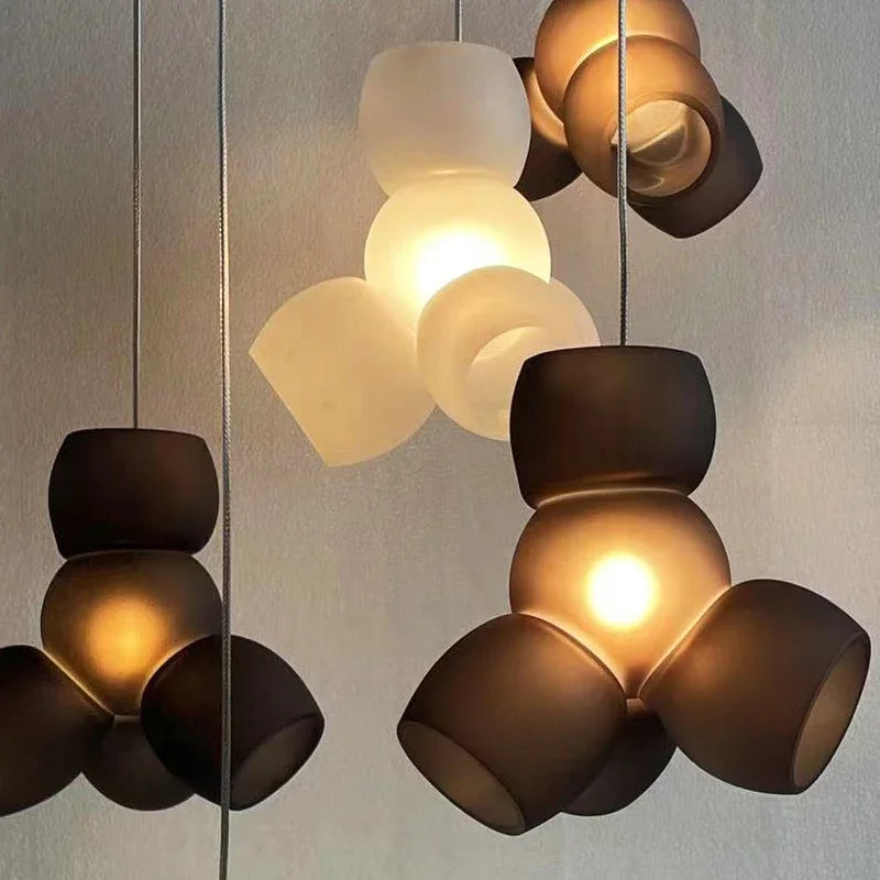plafonnier moderne à bulles de verre design élégant lumineux - vue 5 sur 6