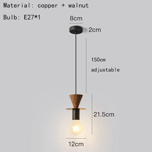 suspension moderne en bois et métal pour intérieur élégant - vue 12 sur 14
