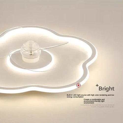 ventilateur de plafond moderne avec lumière led intégrée - vue 3 sur 8