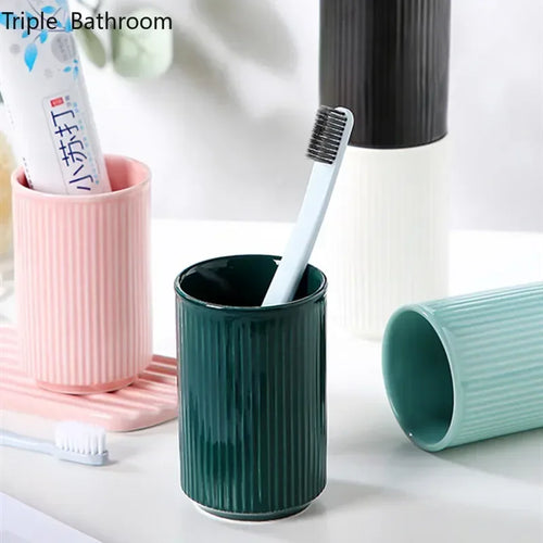 tasse en céramique pour couple porte-brosse à dents et rangement - vue 5 sur 22