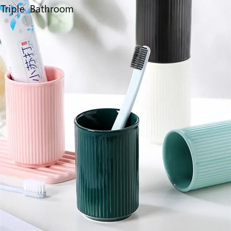 tasse en céramique pour couple porte-brosse à dents et rangement - vue 4 sur 22