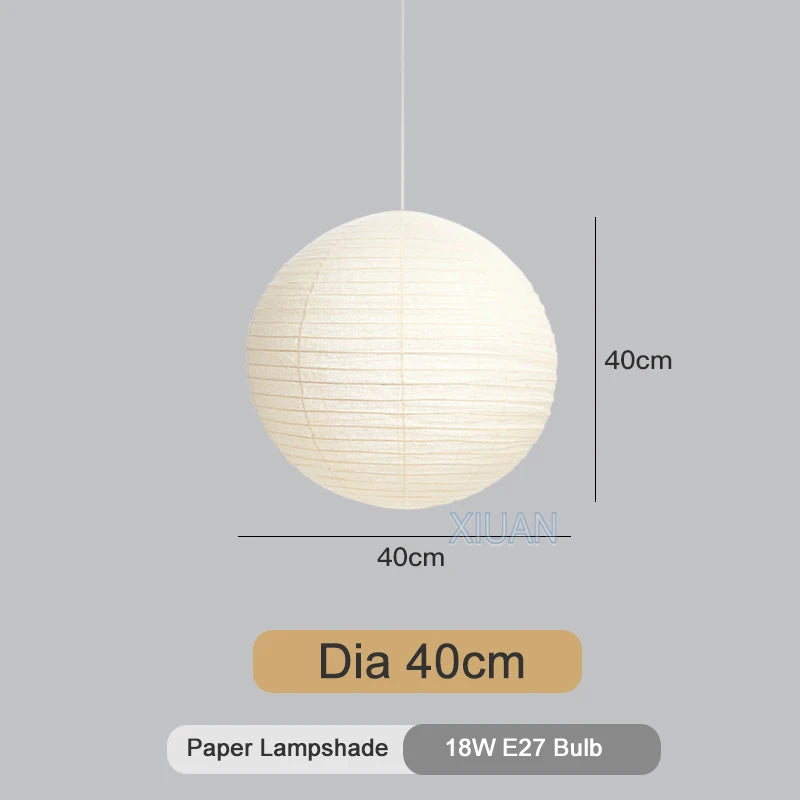 lustre vintage en papier led pour éclairage intérieur - vue 8 sur 11