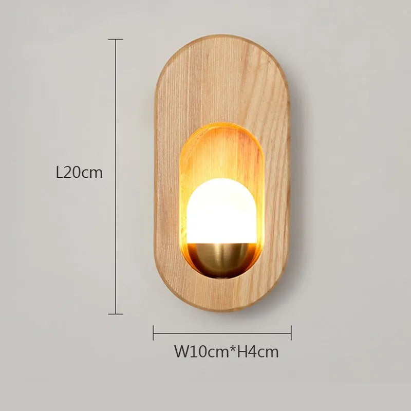 applique led bois bande décorative nordique maison - vue 6 sur 9