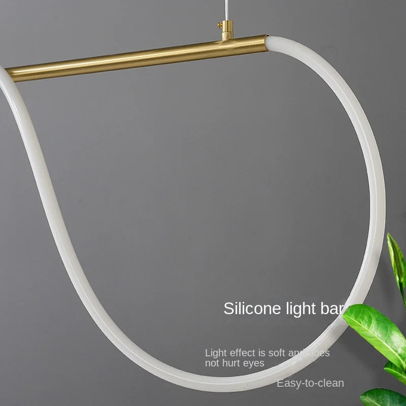 lustre led moderne long tuyau minimaliste pour bar - vue 4 sur 25