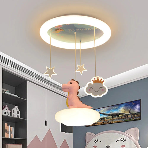 lustre créatif dinosaure led pour enfants soin des yeux - vue 2 sur 9