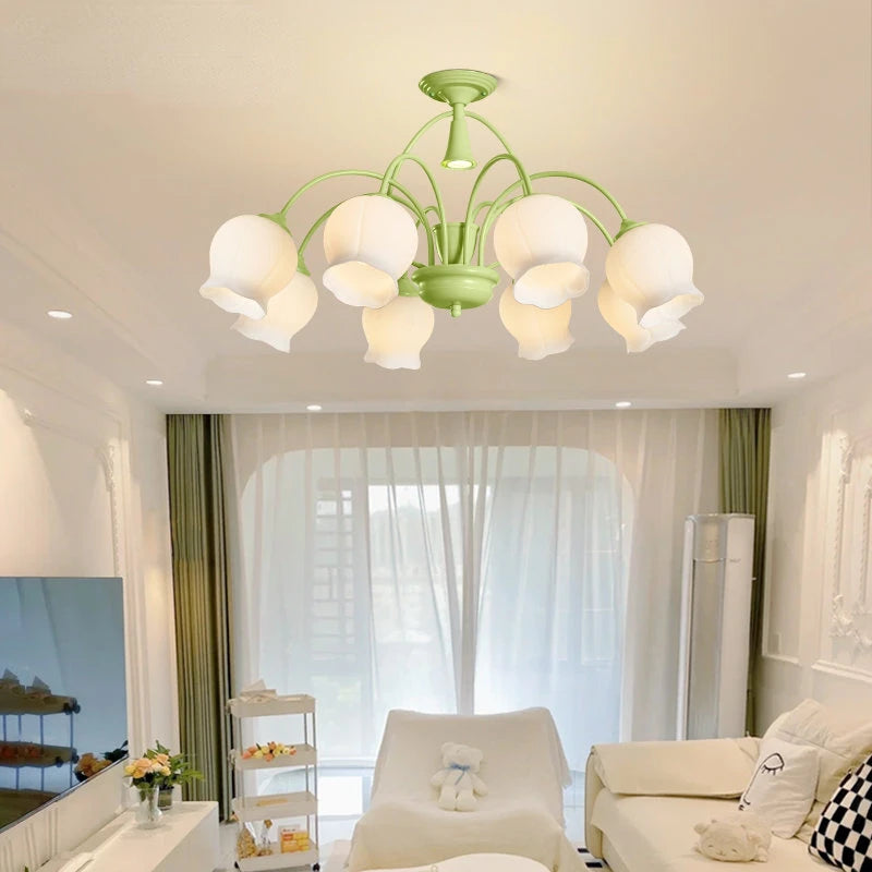 2023 Modern Green Hanging Ceiling Lamp LED Creative Aromatherapy Candle Design Pendant Chandelier Light For Home Bedroom - vue 2 sur 18