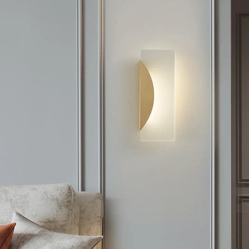 applique murale moderne en cuivre à led pour décoration intérieure - vue 3 sur 8