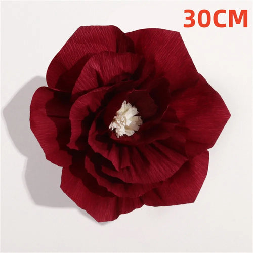 décoration de fête grande fleur en papier rouge pour événements festifs - vue 15 sur 14