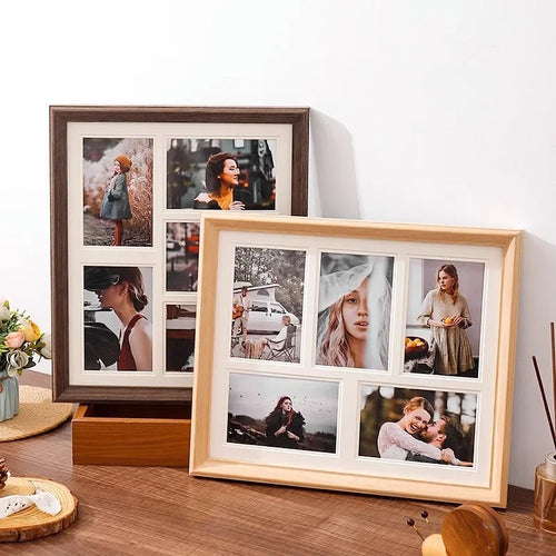 présentoir en bois massif pour cadres photo mariage décoratif - vue 2 sur 10