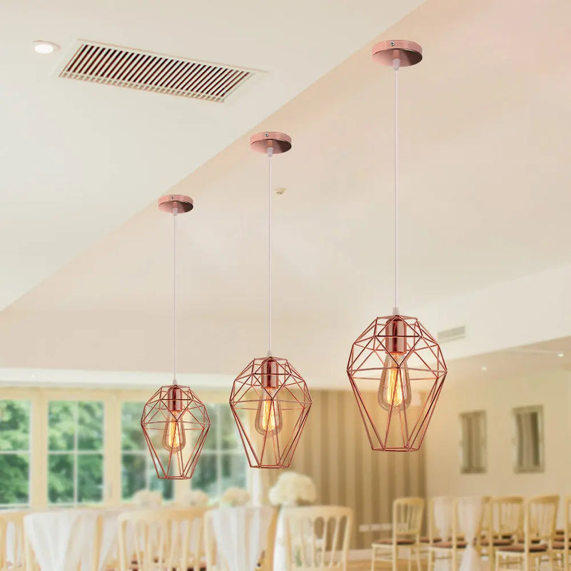 Moderne Vintage Loft Led plafond suspension lampe rétro fer lumières lustre Lampara maison salon cuisine luminaire décor