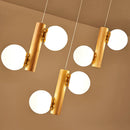 suspension moderne en bois et verre pour restaurant