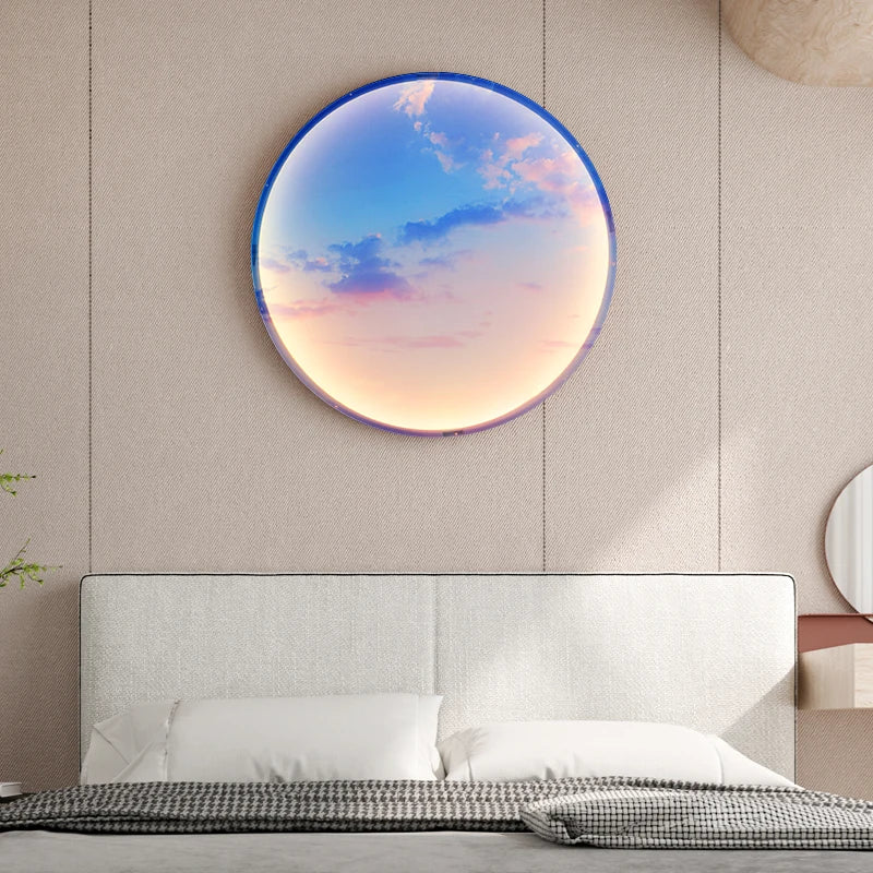 applique murale led circulaires décoration ciel étoilé cosmique - vue 3 sur 12