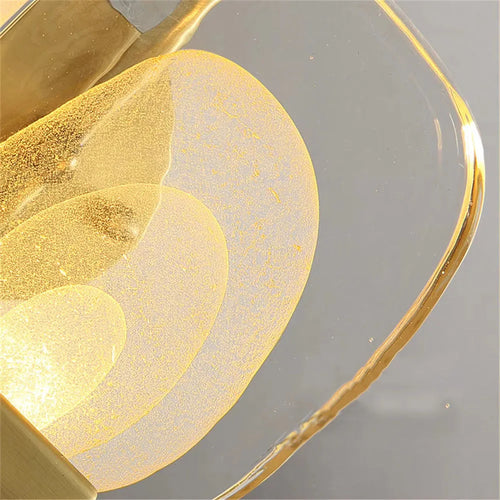 applique murale led luxe en laiton et cristal design moderne - vue 7 sur 7