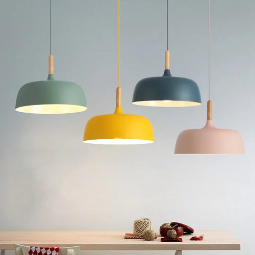 suspension led moderne décoration maison luminaire suspendu macaron - vue 2 sur 12