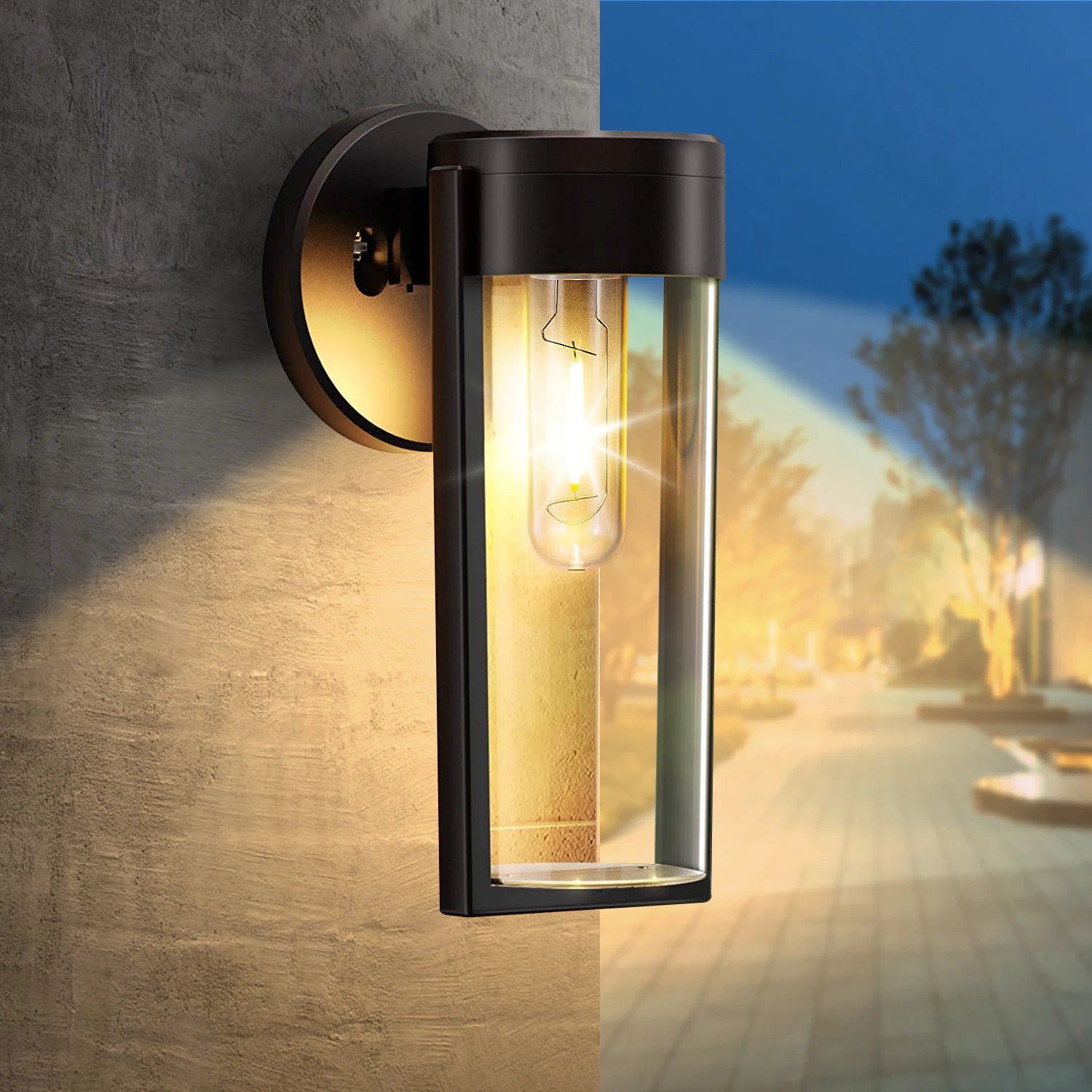 applique murale led jardin extérieur lumières solaires étanches déco porche arrière-cour