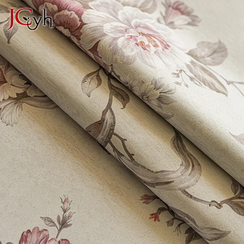 Rideau occultant motif floral style moderne salon chambre