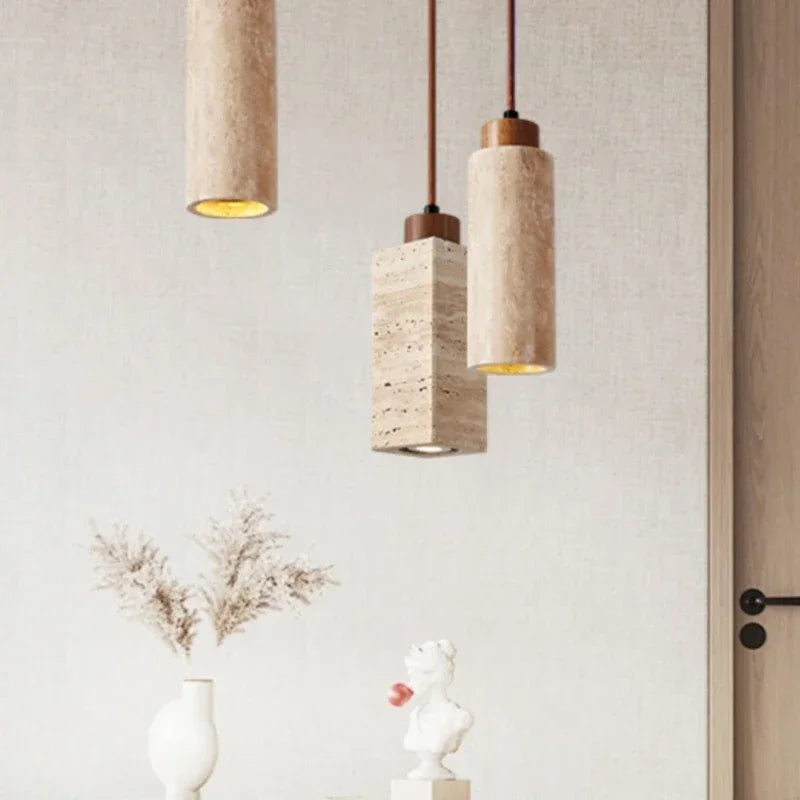 suspension en pierre lumineuse pour décoration intérieure moderne - vue 4 sur 8